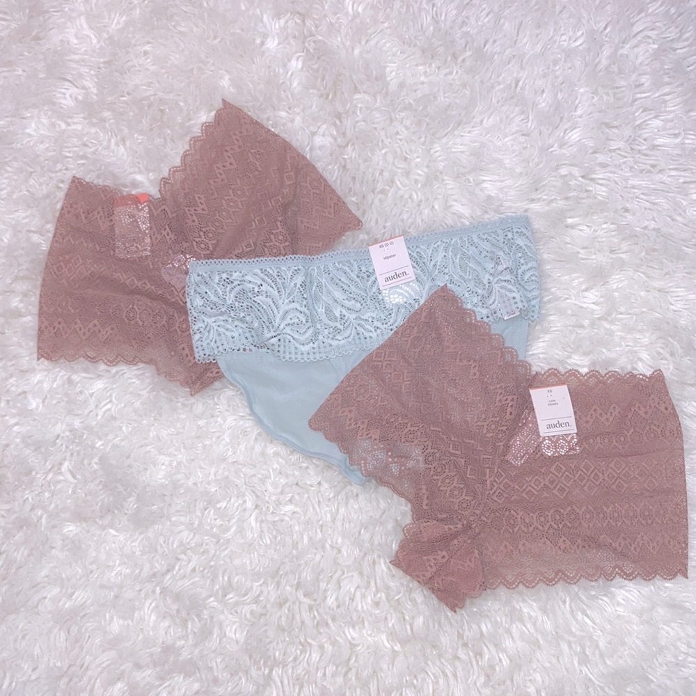 Auden Lace Panties-Three Pairs    Size XS